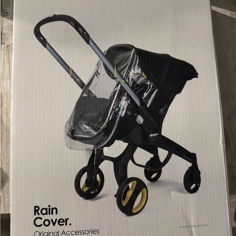 Doona Rain Cover for Stroller - Black and Yellow